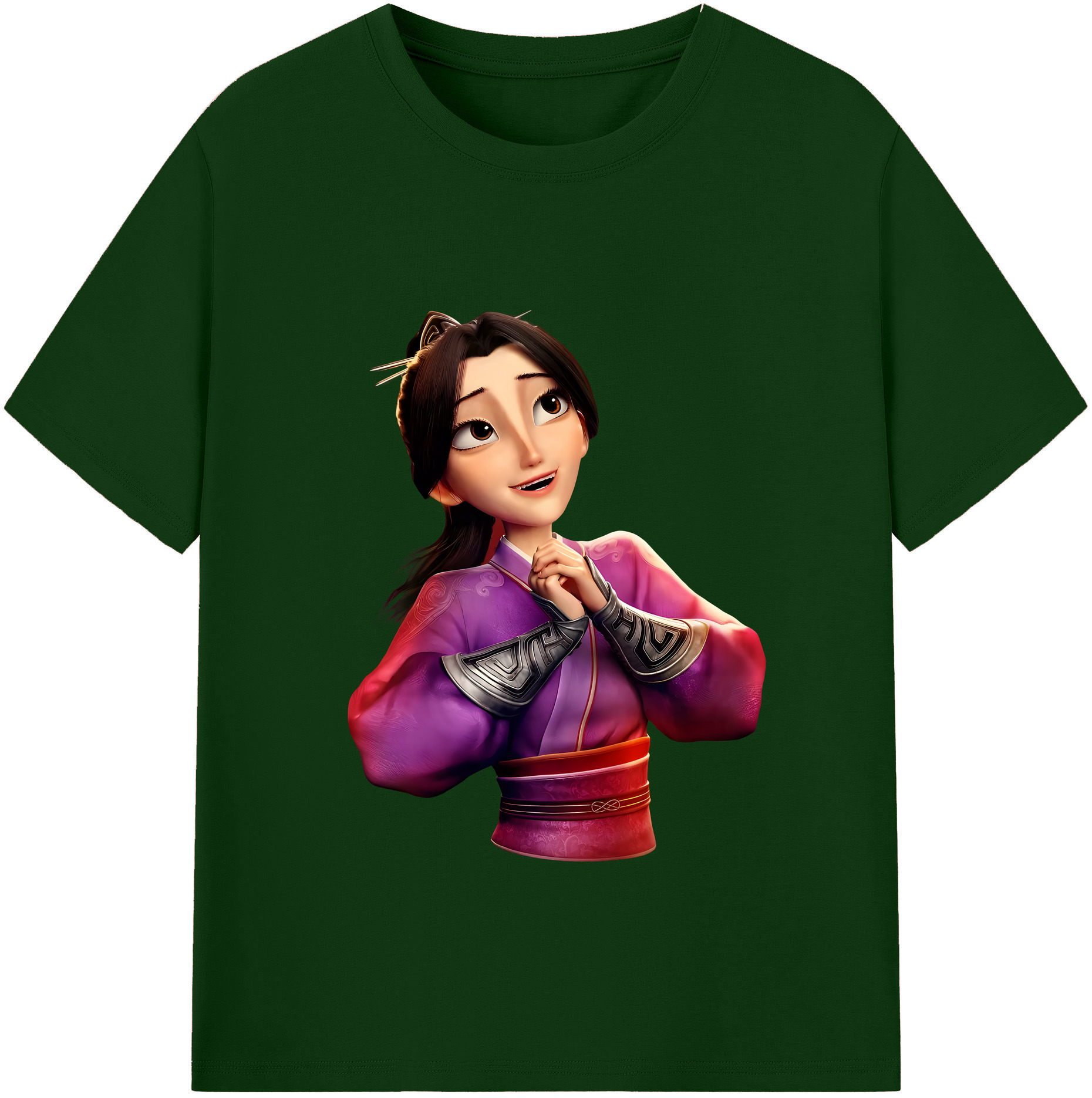 （画像用） Ne Zha 2 ナタ 魔童の大暴れ 綿100％半袖Tシャツ（フロントプリント）